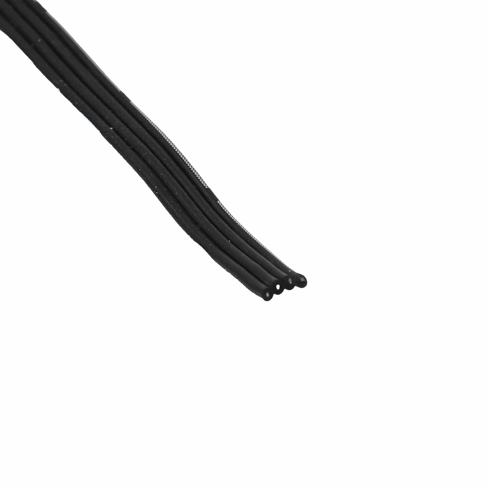 Silicone Cover Stranded-Core Ribbon Cable - 4 Wires 1 Meter Long (28AWG Black) - The Pi Hut