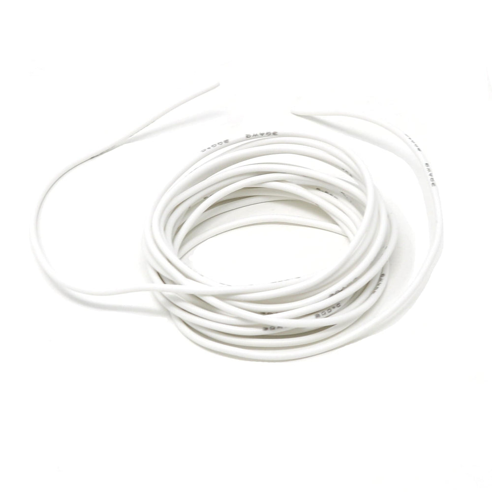 Silicone Cover Stranded-Core Wire - 2m 30AWG White - The Pi Hut