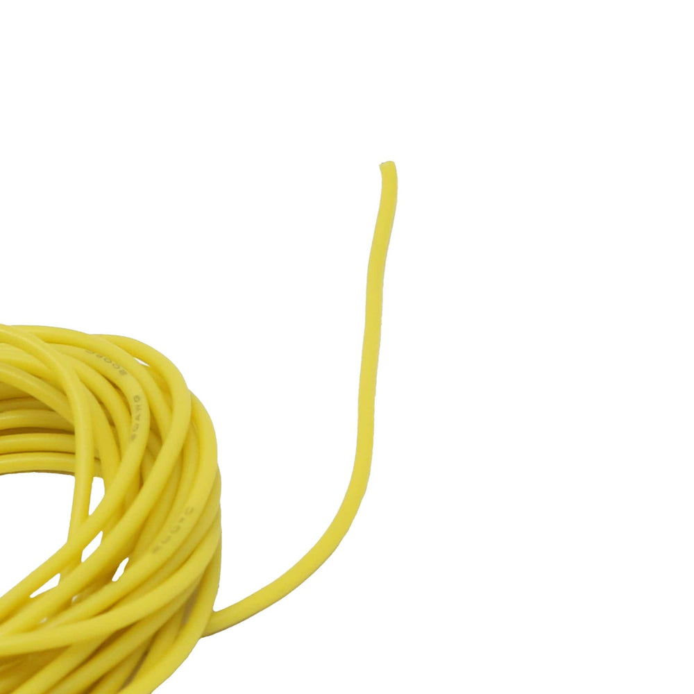 Silicone Cover Stranded-Core Wire - 2m 30AWG Yellow - The Pi Hut