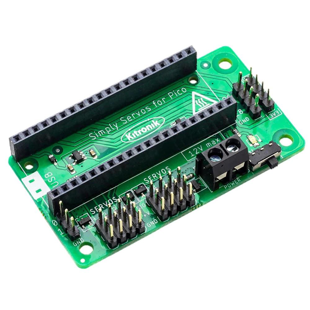 Simply Servos Board for Raspberry Pi Pico - The Pi Hut