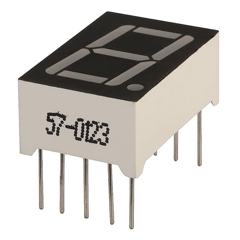 Single-Digit Seven-Segment Common Cathode Display - Red - The Pi Hut