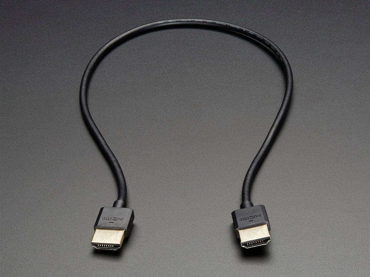 Slim HDMI Cable - 450mm / 1.5 feet long - The Pi Hut