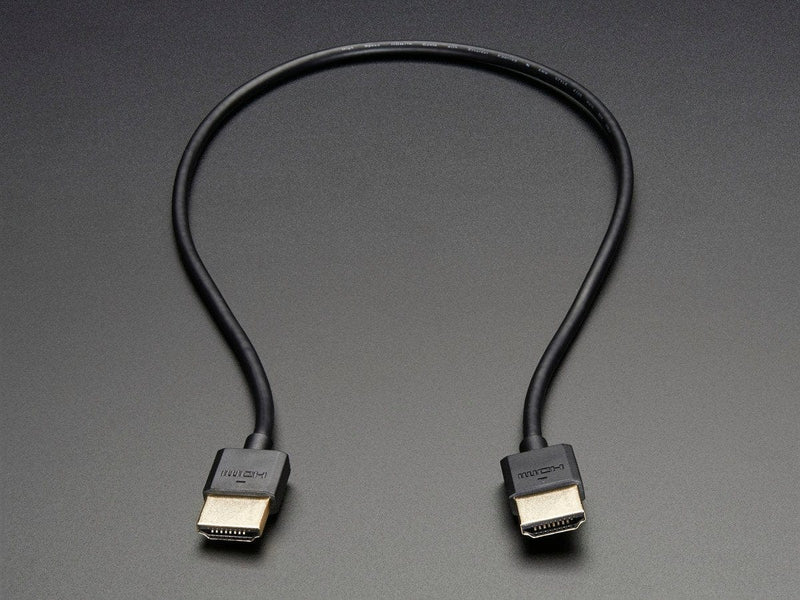 Slim HDMI Cable - 450mm / 1.5 feet long - The Pi Hut