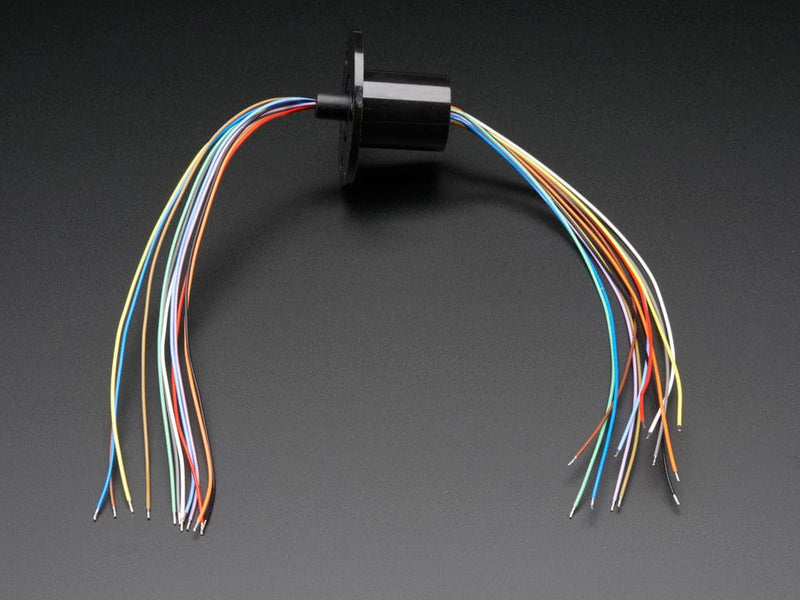 Slip Ring with Flange - 22mm diameter, 12 wires, max 240V @ 2A - The Pi Hut