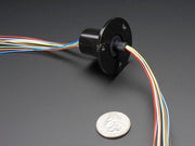 Slip Ring with Flange - 22mm diameter, 12 wires, max 240V @ 2A - The Pi Hut