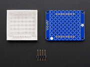Small 1.2" 8x8 Ultra Bright Square Amber LED Matrix + Backpack - The Pi Hut