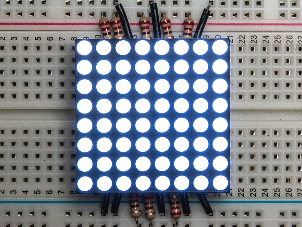 Small 1.2" 8x8 Ultra Bright White LED Matrix - The Pi Hut