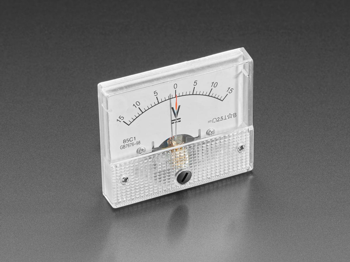 Small -15 to +15V DC Analog Panel Meter - The Pi Hut