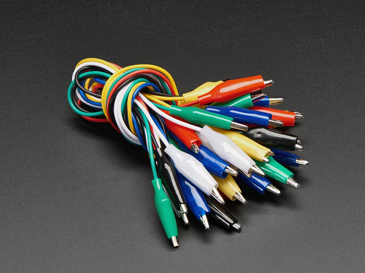 Small Alligator Clip Test Lead (Set of 18) - The Pi Hut