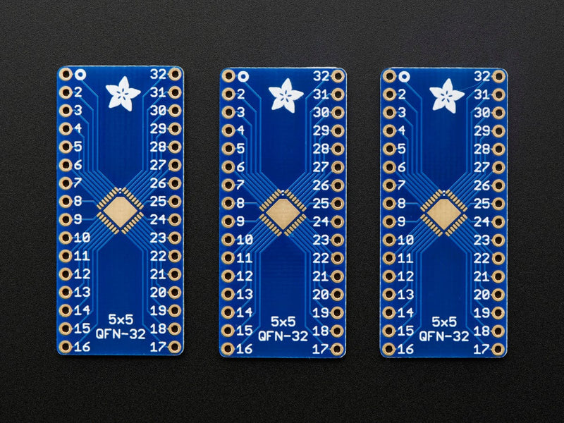 SMT Breakout PCB for 32-QFN or 32-TQFP - 3 Pack! - The Pi Hut