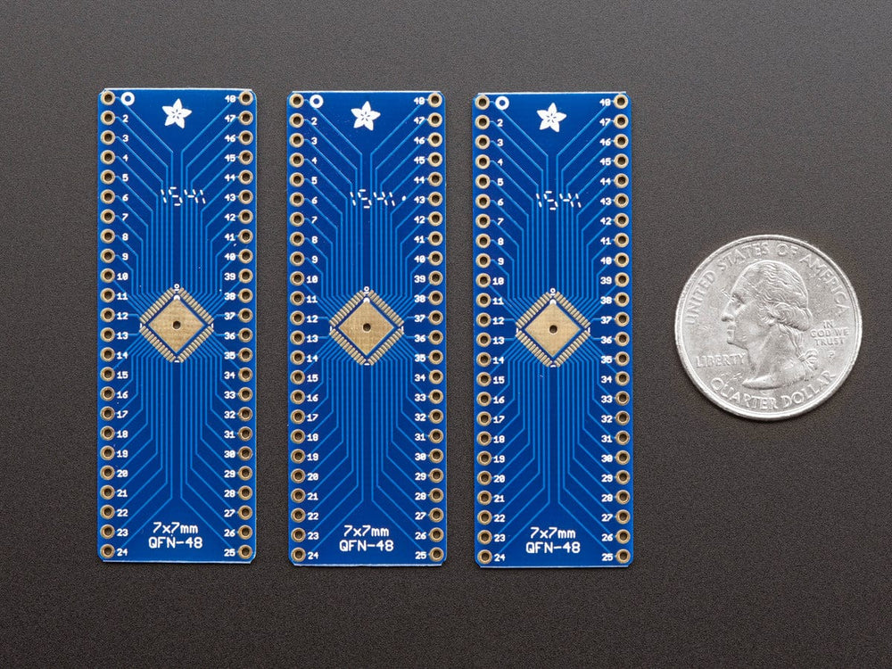 SMT Breakout PCB for 48-QFN or 48-TQFP - 3 Pack! - The Pi Hut