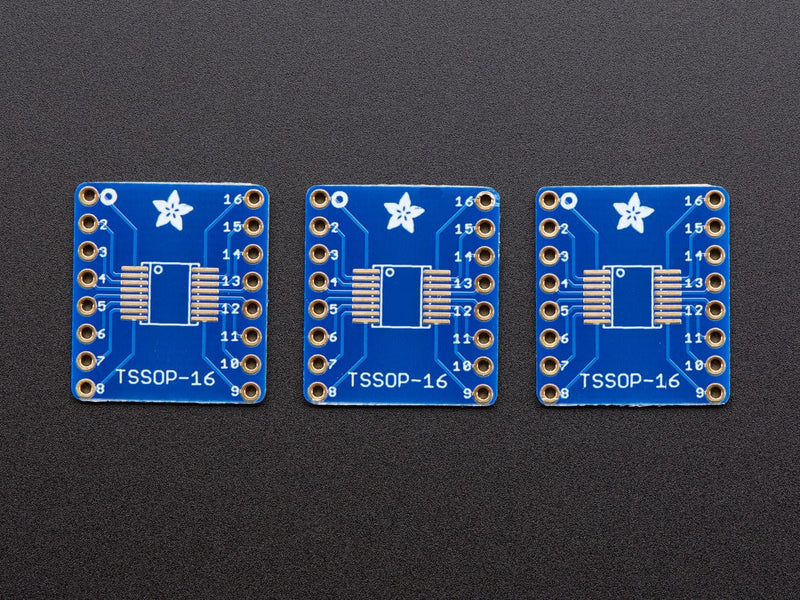 SMT Breakout PCB for SOIC-16 or TSSOP-16 - 3 Pack! - The Pi Hut
