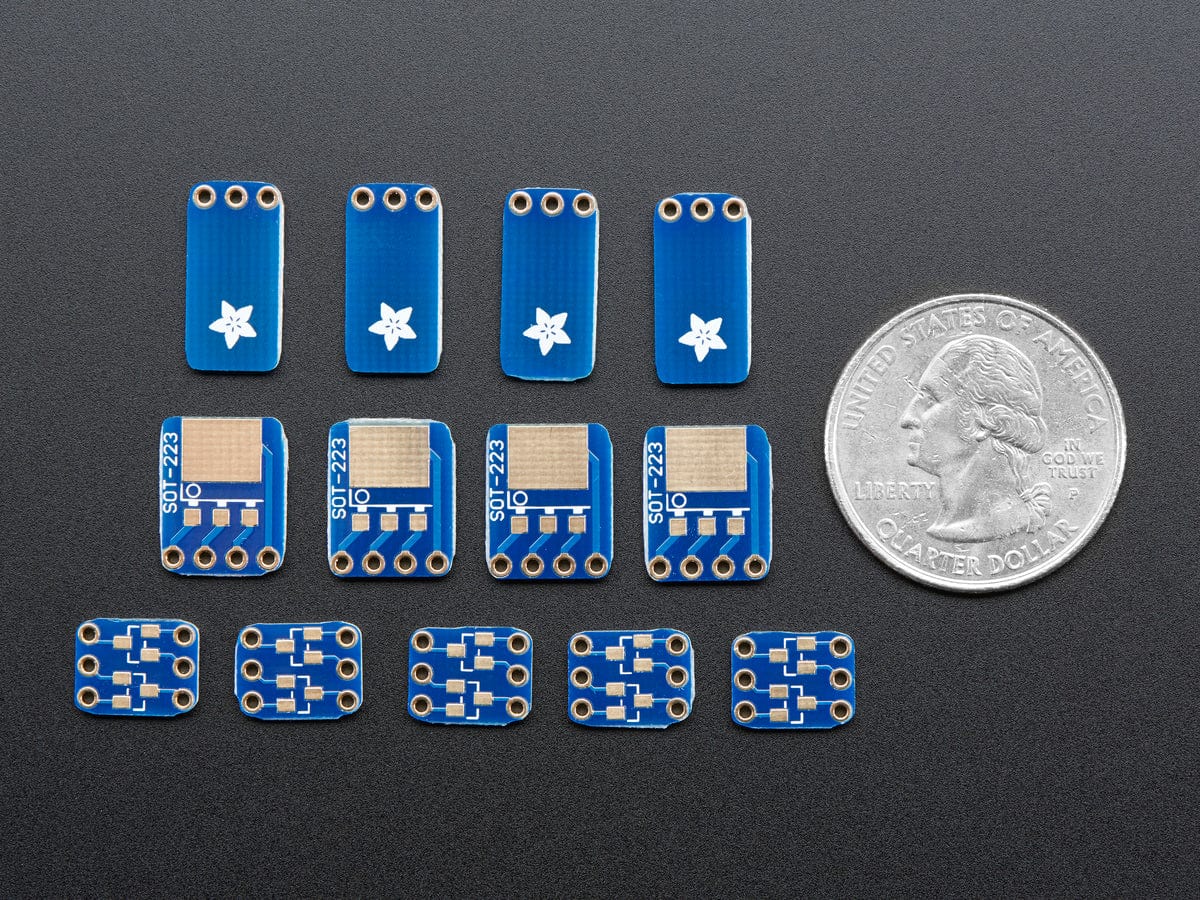 SMT Breakout PCB Set For SOT-23, SOT-89, SOT-223 and TO252 - The Pi Hut