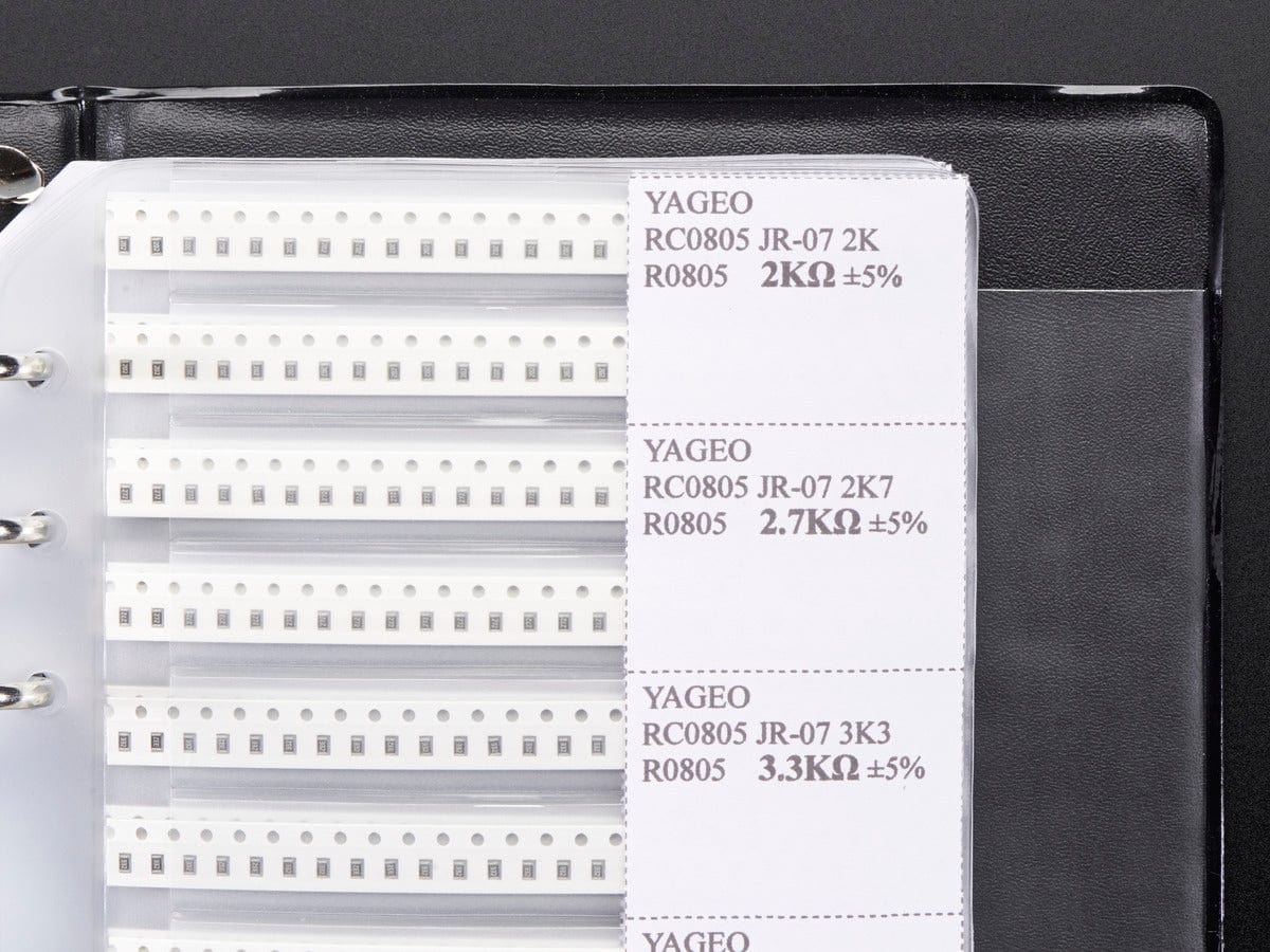 SMT/SMD 0805 Resistor and Capacitor Book - 3725 pieces - The Pi Hut