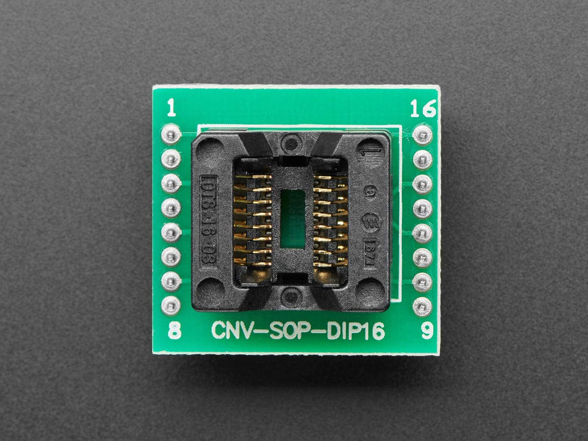 SMT Test Socket - SOIC-16 Narrow Breakout - The Pi Hut