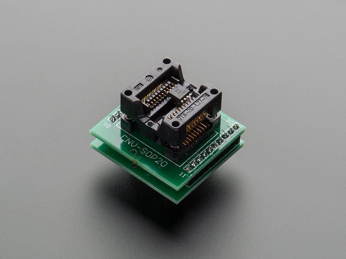 SMT Test Socket - SOIC-20 Medium Breakout - The Pi Hut