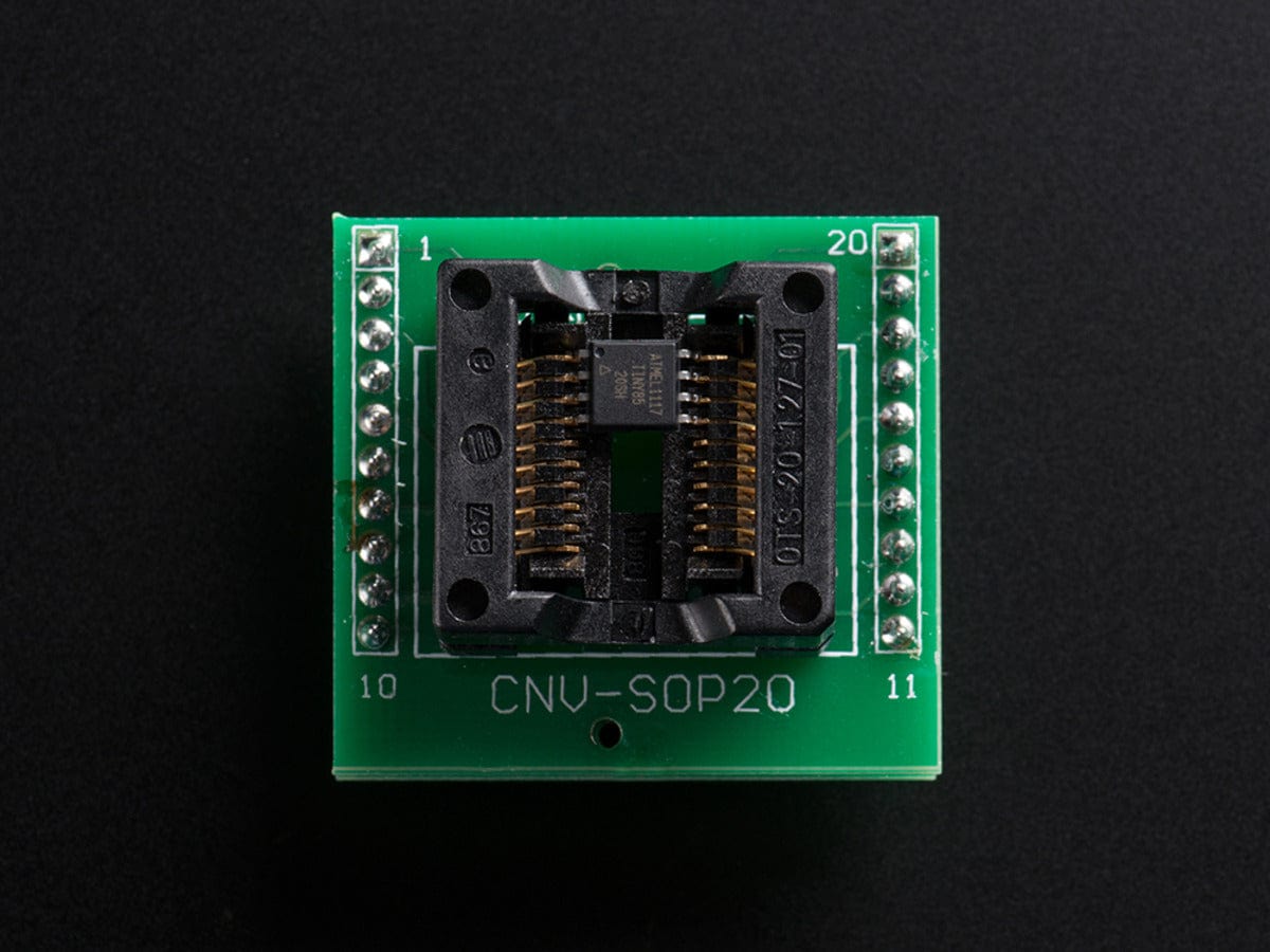 SMT Test Socket - SOIC-20 Medium Breakout - The Pi Hut