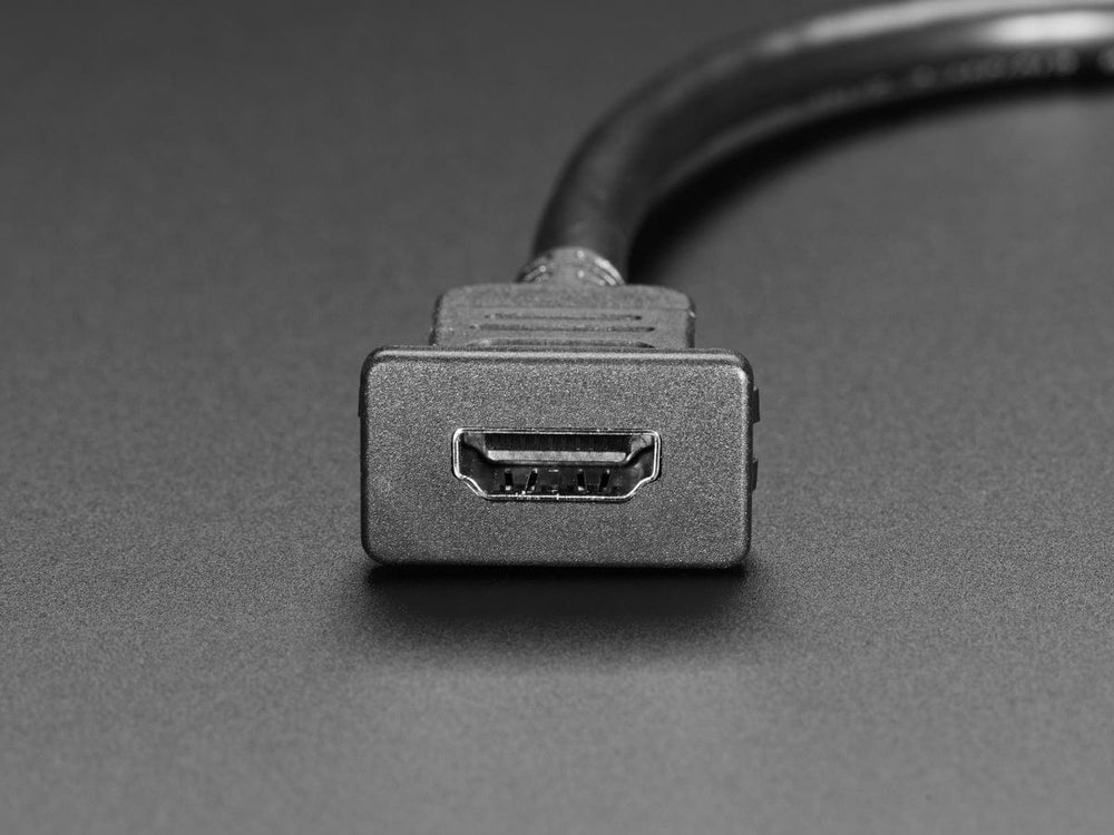Snap-In Panel Mount HDMI Cable - 30cm - The Pi Hut