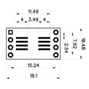 SOIC/SOT23-6 to DIP Adapter - 8-Pin - The Pi Hut