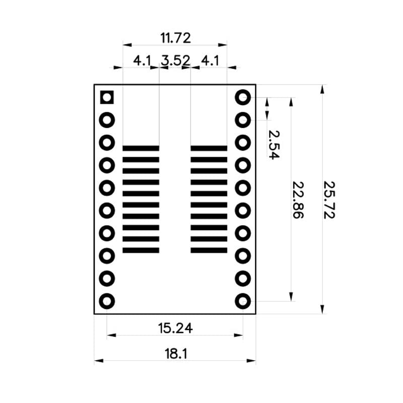 SOIC to DIP Adapter - 20-Pin - The Pi Hut