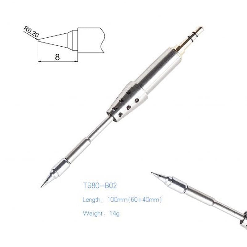 Soldering Tip B02 For TS80 Soldering iron - The Pi Hut