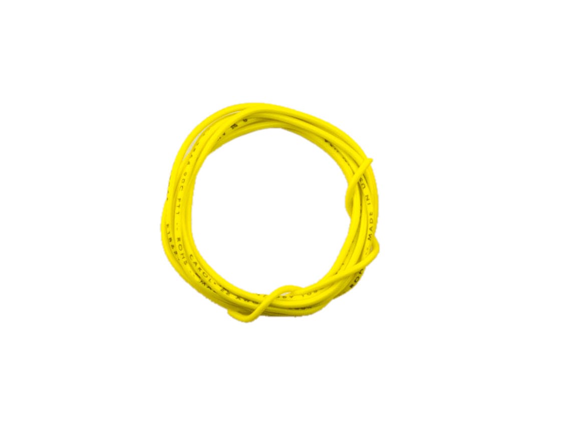 Solid Core Wire 22 AWG (Yellow) - 1m - The Pi Hut