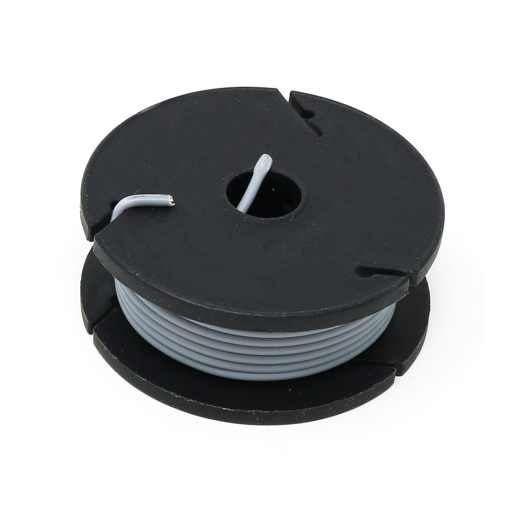 Solid-Core Wire Spool - 7.5m 22AWG - Grey - The Pi Hut