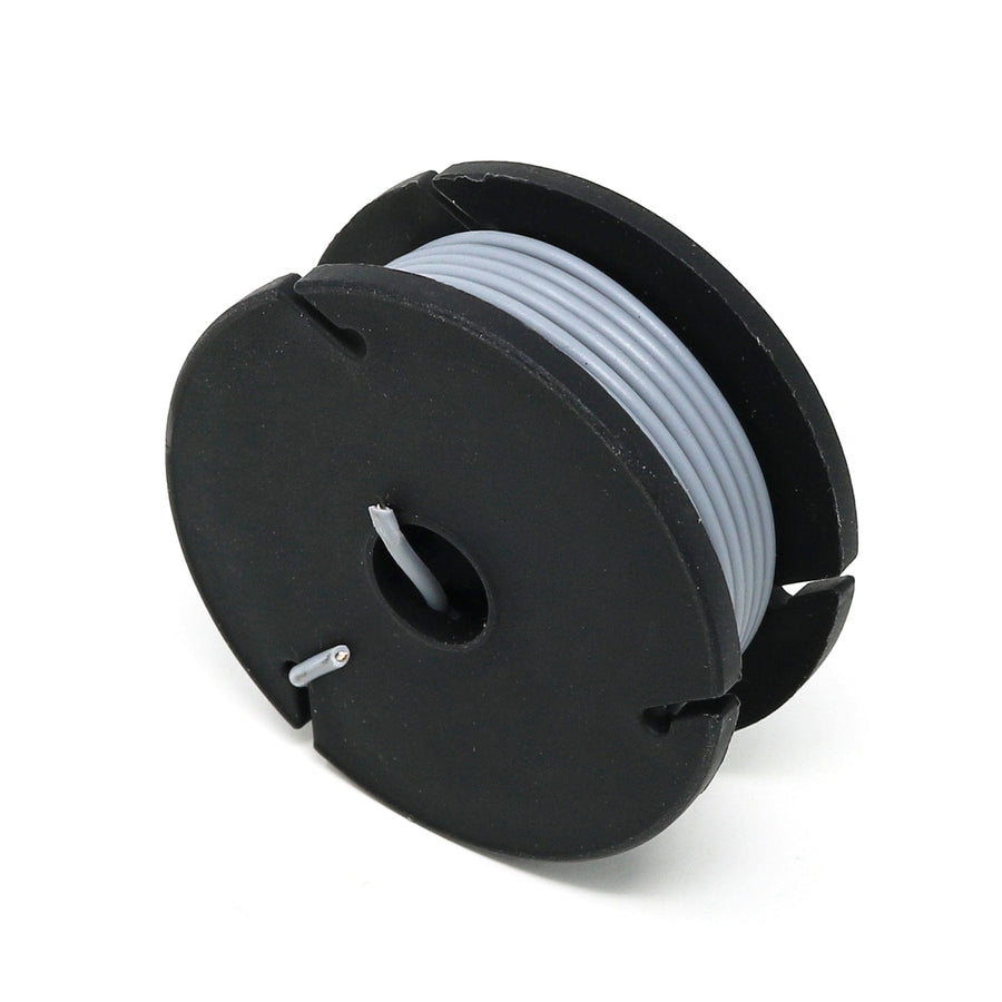 Solid-Core Wire Spool - 7.5m 22AWG - Grey - The Pi Hut