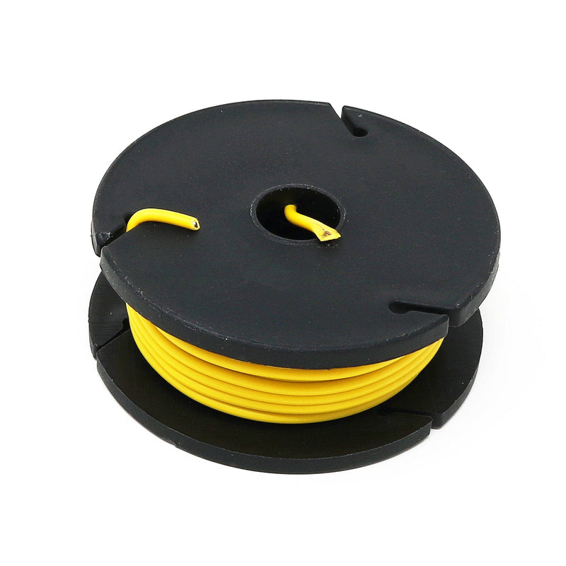 Solid-Core Wire Spool - 7.5m 22AWG - Yellow - The Pi Hut