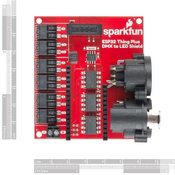 SparkFun ESP32 Thing Plus DMX to LED Shield - The Pi Hut