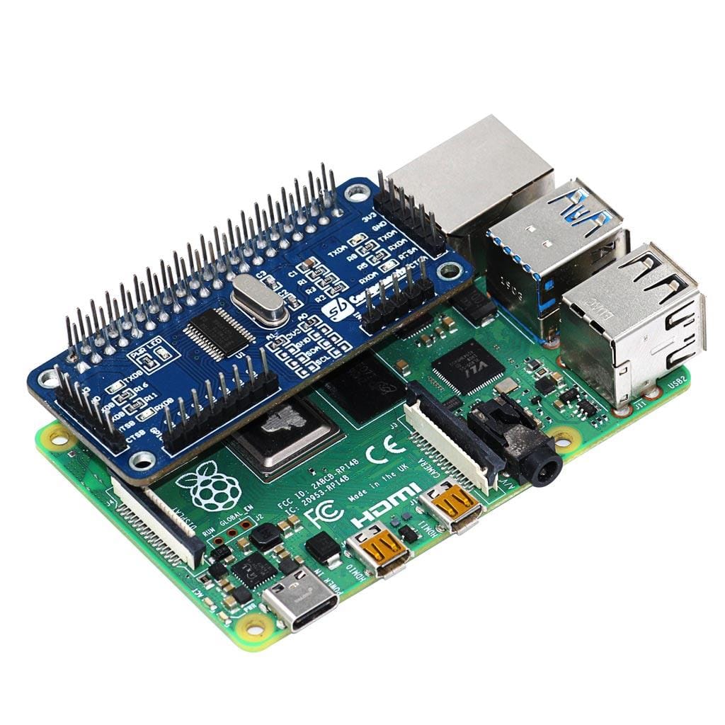 Stackable Serial Expansion HAT - The Pi Hut