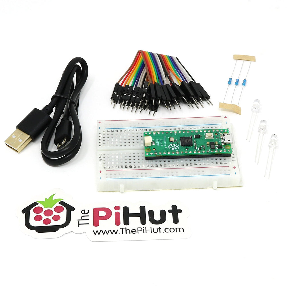 Starter Kit for Raspberry Pi Pico (Includes Pico H) - The Pi Hut