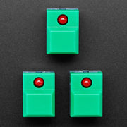 Step Switch with LED - Three Pack of Green with Red LED (PB86) - The Pi Hut