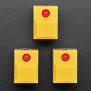 Step Switch with LED - Three Pack of Yellow with Red LED (PB86-A1) - The Pi Hut