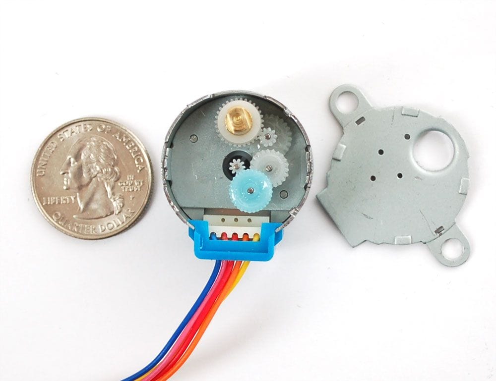 Stepper Motor - Small Reduction 5-Wire (512 Step) - The Pi Hut