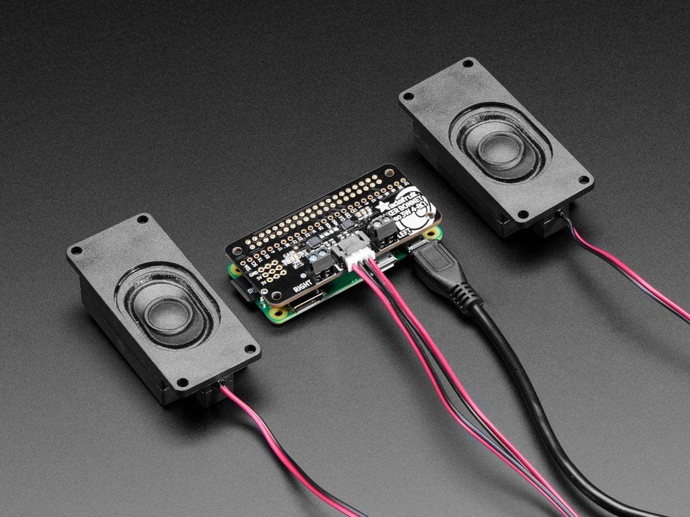 Adafruit Stereo Bonnet Pack for Raspberry Pi Zero W - Includes Pi Zero W - The Pi Hut