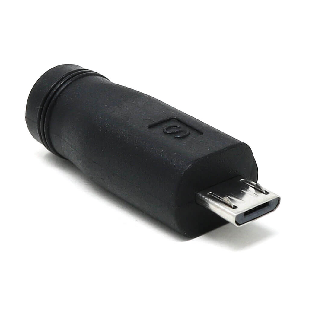 Straight Micro-USB to 2.1mm Barrel Jack Adapter - The Pi Hut