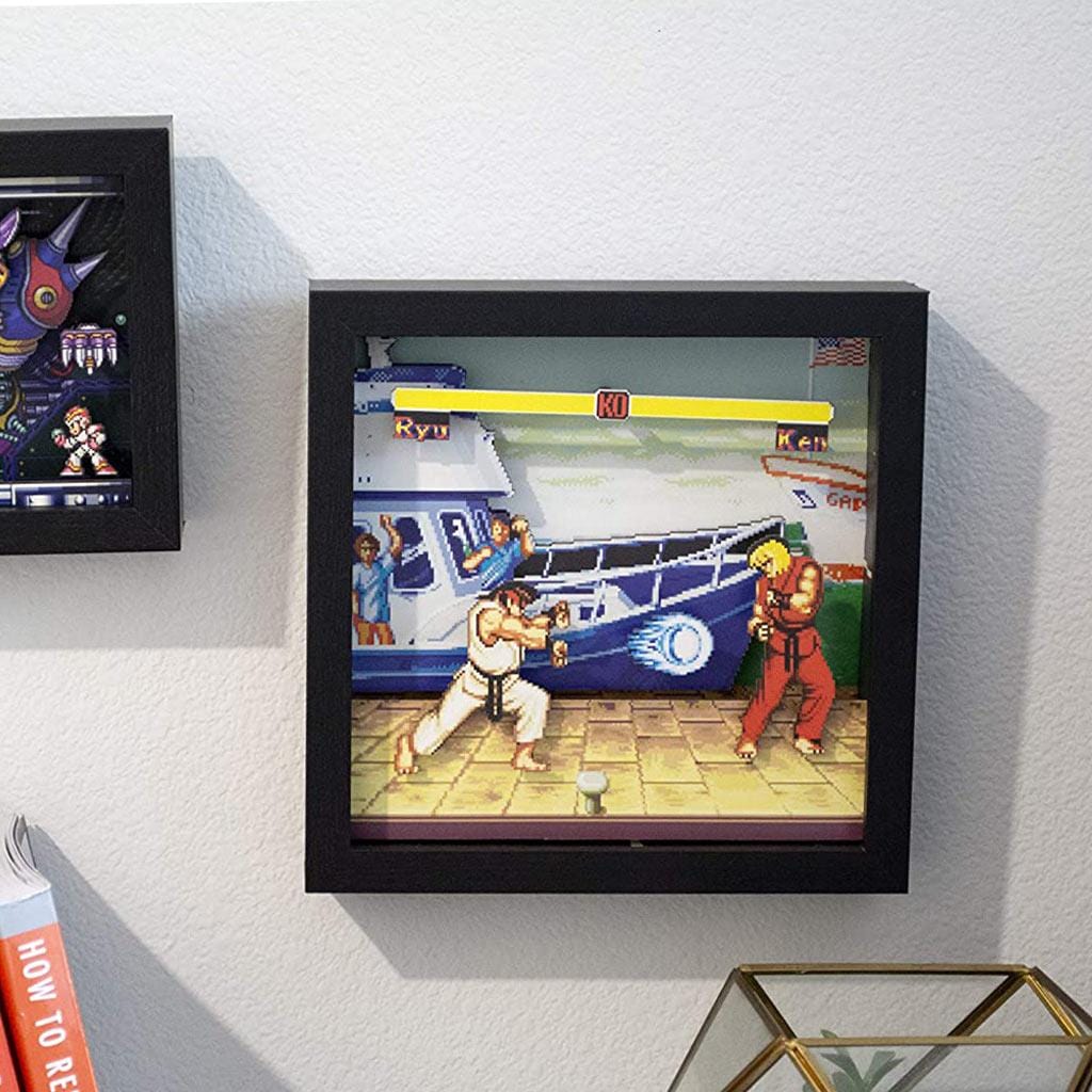 Street Fighter Boat Scene Pixel Frame (9x9") - The Pi Hut