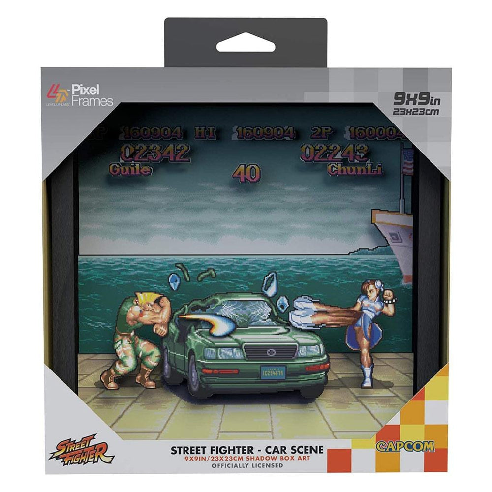 Street Fighter: Car Scene Pixel Frame (9x9") - The Pi Hut
