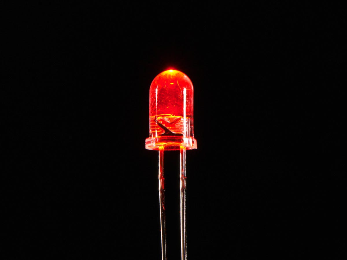 Super Bright Red 5mm LED (25 pack) - The Pi Hut