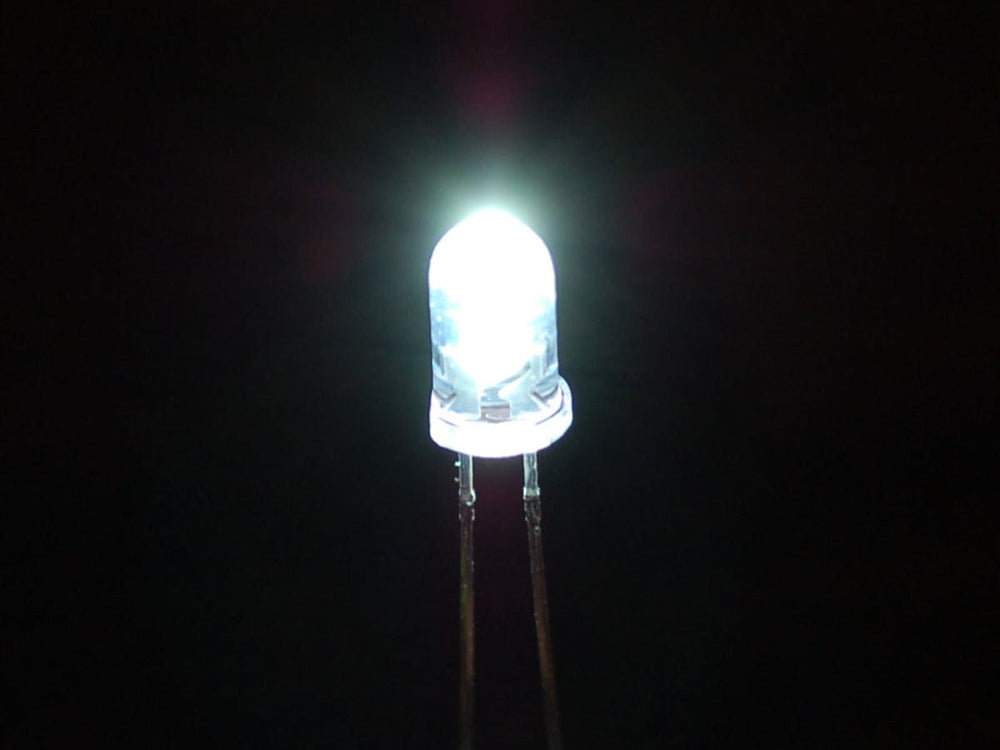 Super Bright White 5mm LED (25 pack) - The Pi Hut