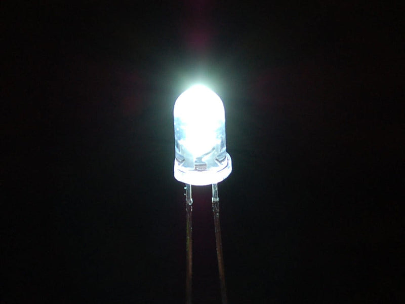 Super Bright White 5mm LED (25 pack) - The Pi Hut