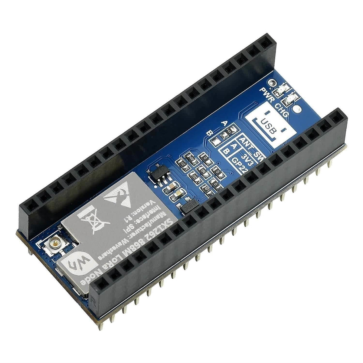 433mhz Raspberry Pi SX1262 433MHz LoRa Node Module for Raspberry Pi Pico - The Pi Hut
