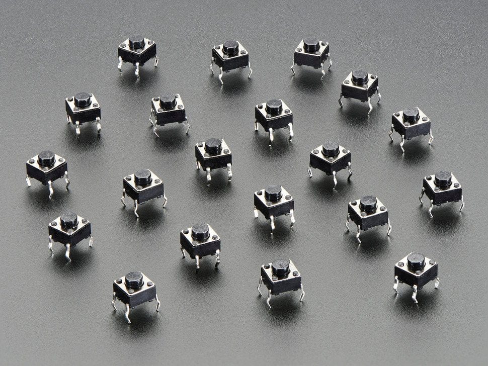 Tactile Button switch (6mm) x 20 pack - The Pi Hut