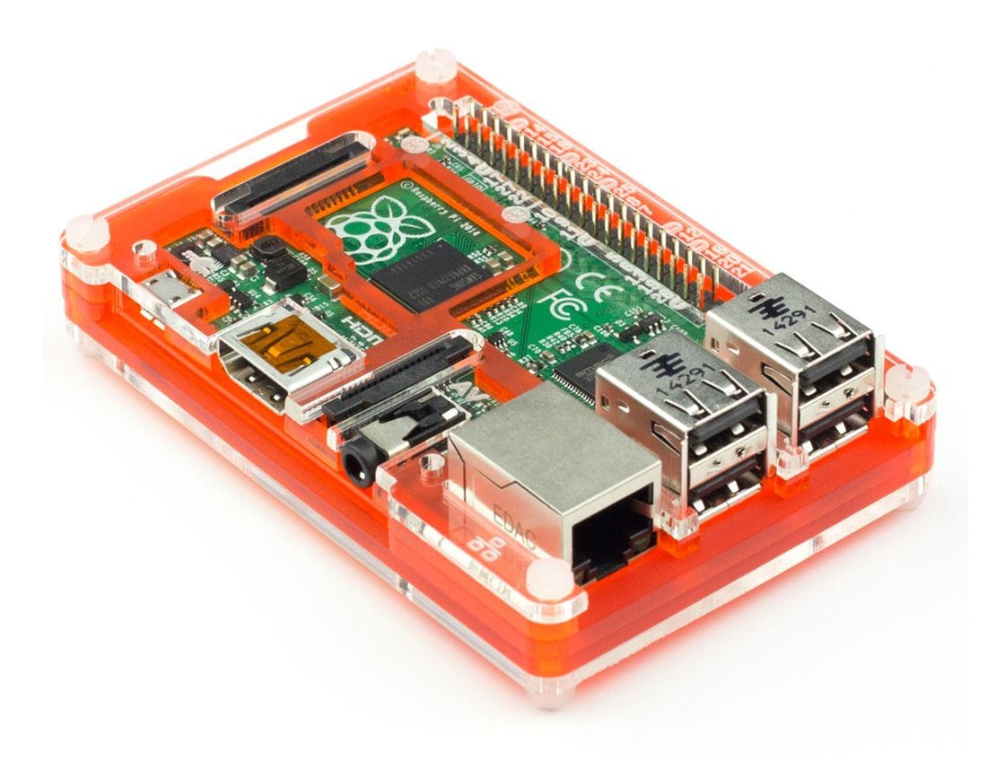 Tangerine Coupé PiBow Raspberry Pi 3 Case - The Pi Hut