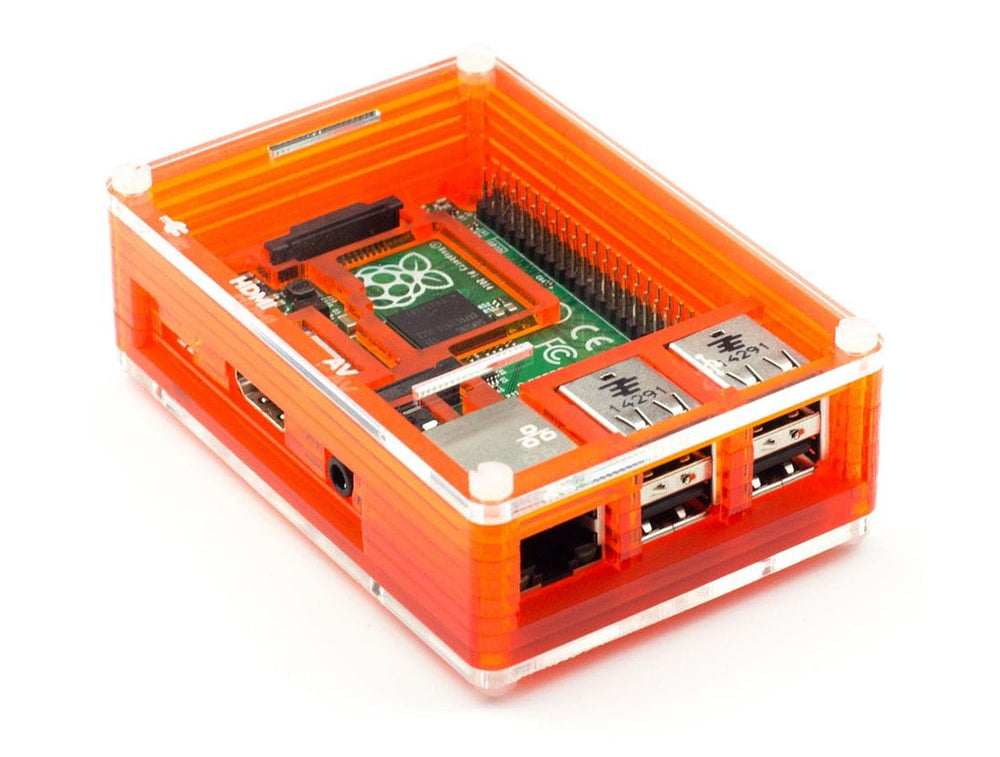 Tangerine PiBow Raspberry Pi 3 Case - The Pi Hut