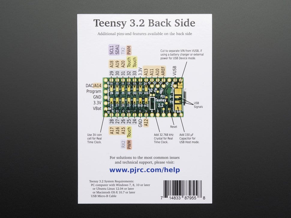 Teensy 3.2 + Header Strip - The Pi Hut