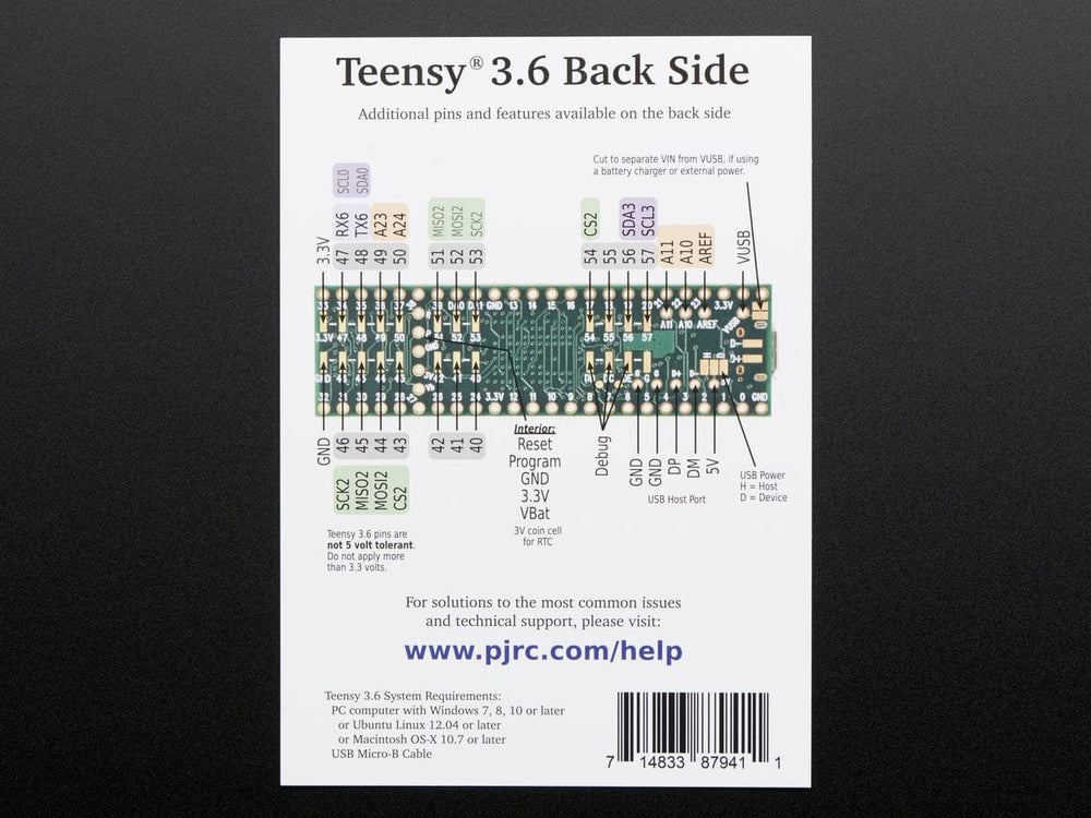 Teensy 3.6 without headers - The Pi Hut