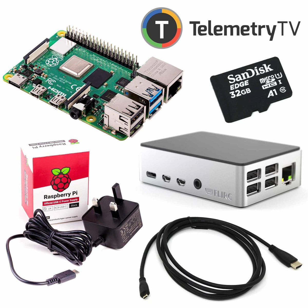 TelemetryTV Digital Signage Raspberry Pi 4 Kit [Discontinued] - The Pi Hut