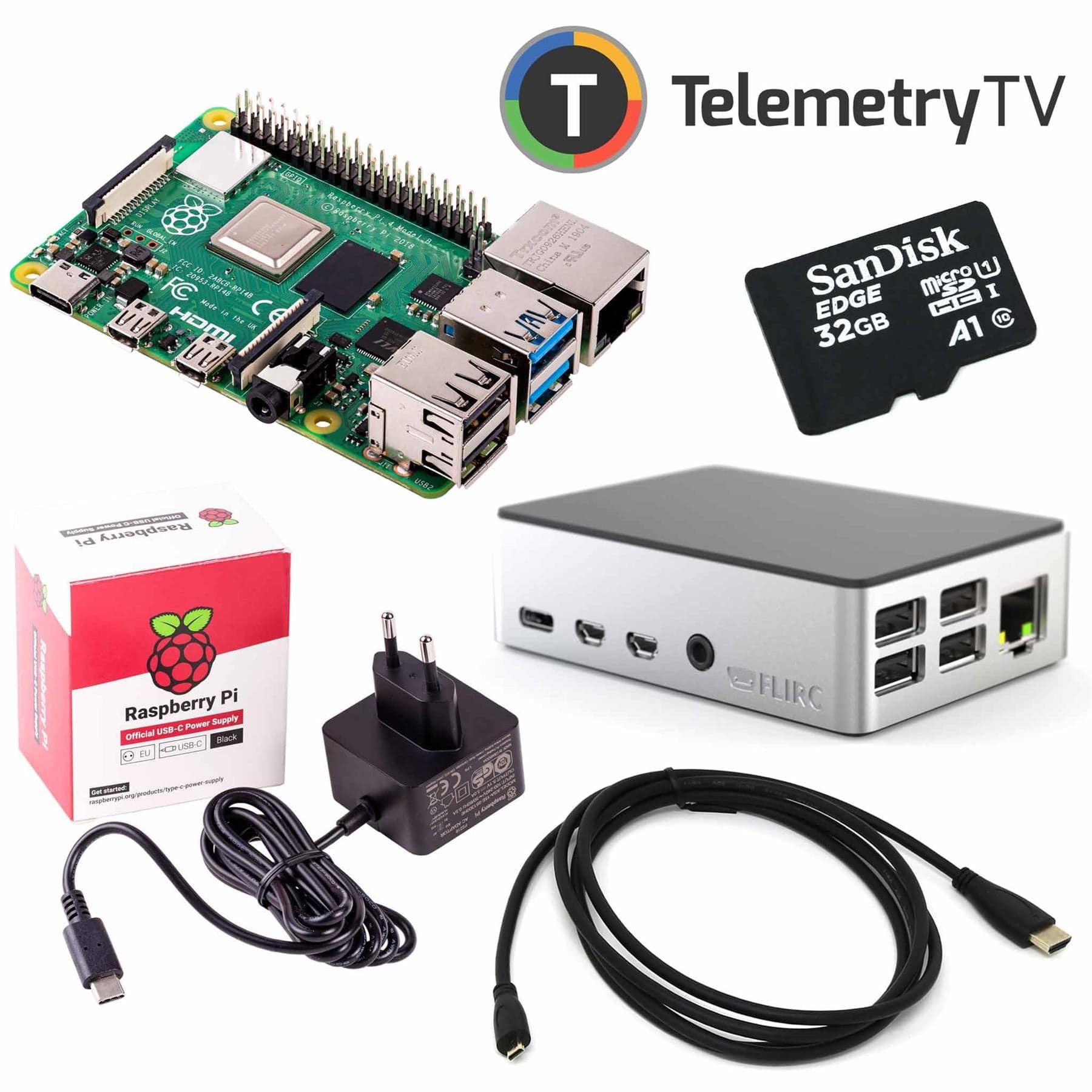 TelemetryTV Digital Signage Raspberry Pi 4 Kit - The Pi Hut